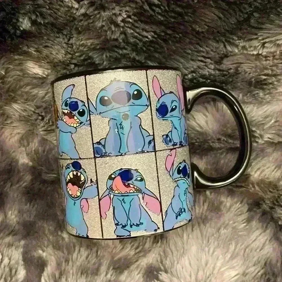 Silver Buffalo Disney Lilo &  Stitch Stitch Grid Glitter Mug - Picture 13 of 13